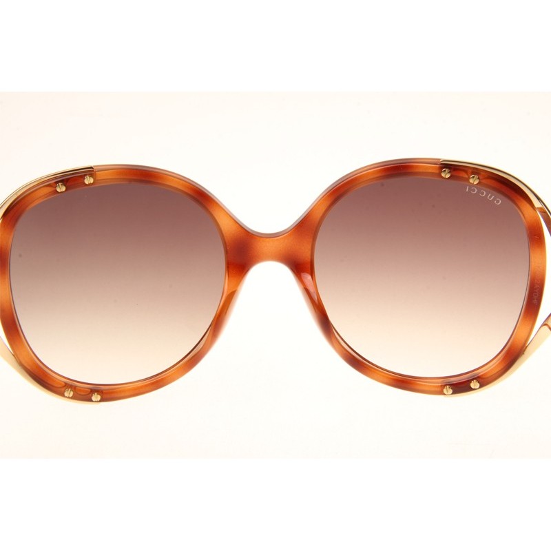 Gucci GG0226S Sunglasses In Tortoise Gradient Brown