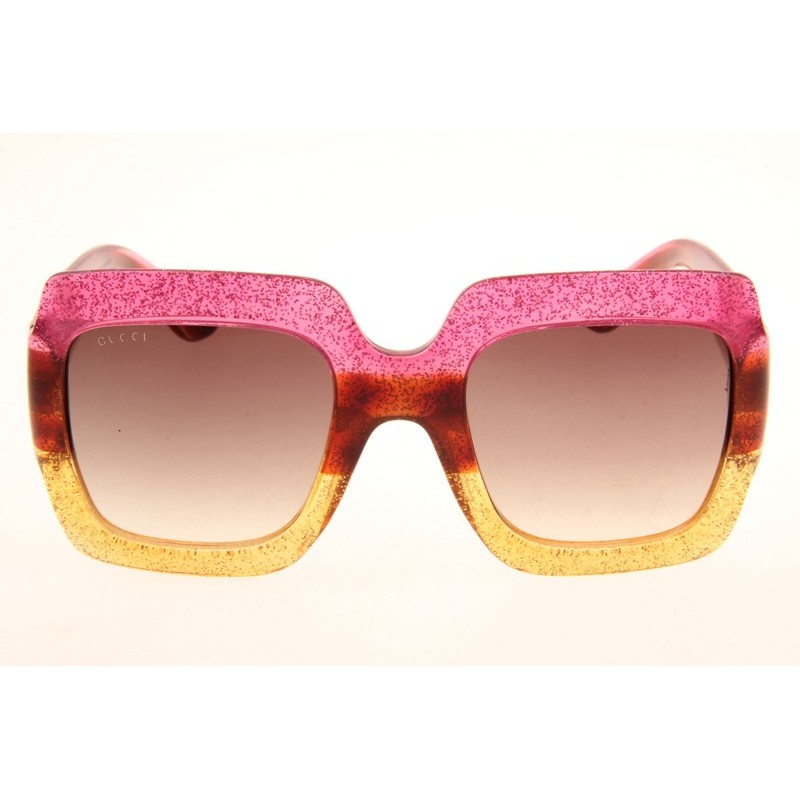 Gucci GG0288S Sunglasses In Pink Yellow