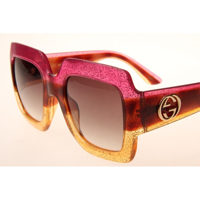 Gucci GG0288S Sunglasses In Pink Yellow
