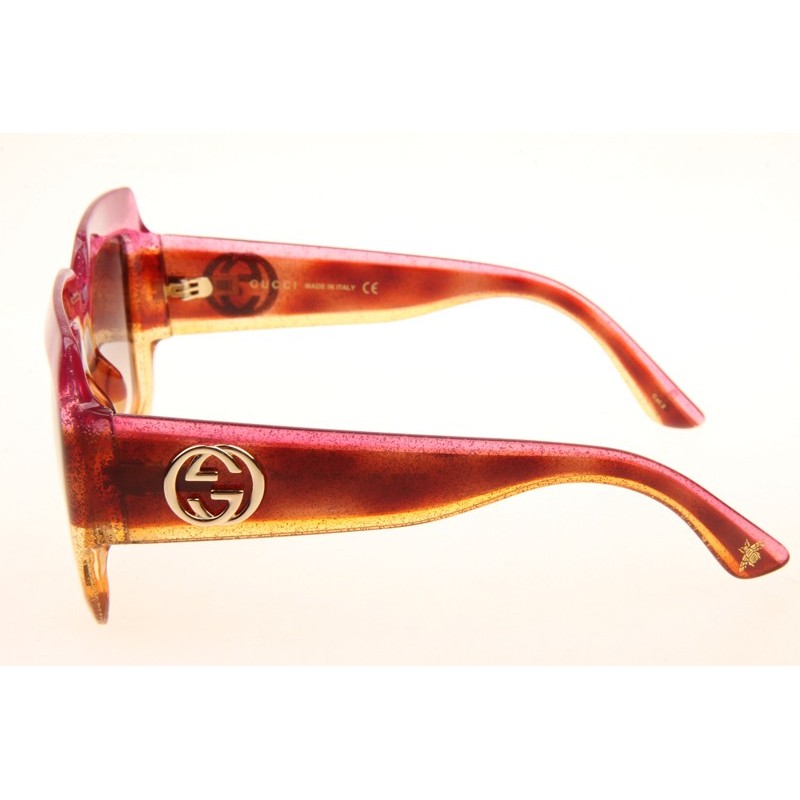 Gucci GG0288S Sunglasses In Pink Yellow