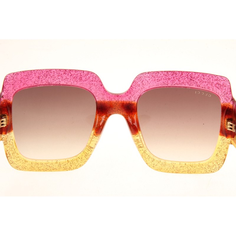 Gucci GG0288S Sunglasses In Pink Yellow