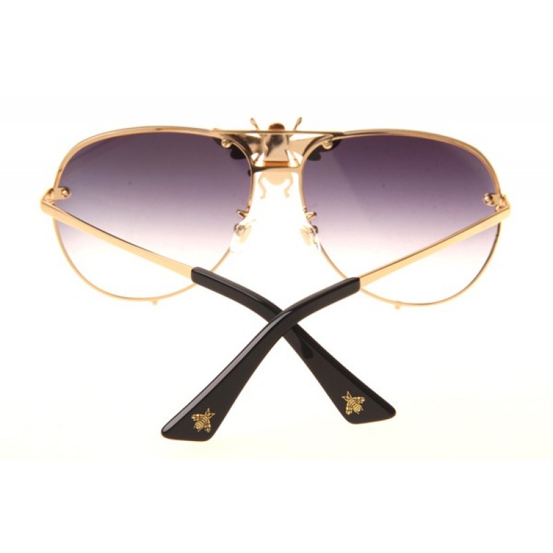 Gucci GG2238 Sunglasses In Gold Gradient Grey