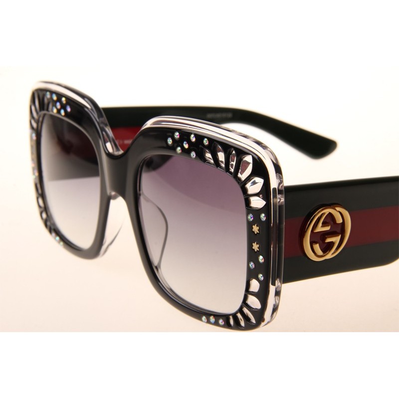 Gucci GG3862S Sunglasses In Black Gradient Grey