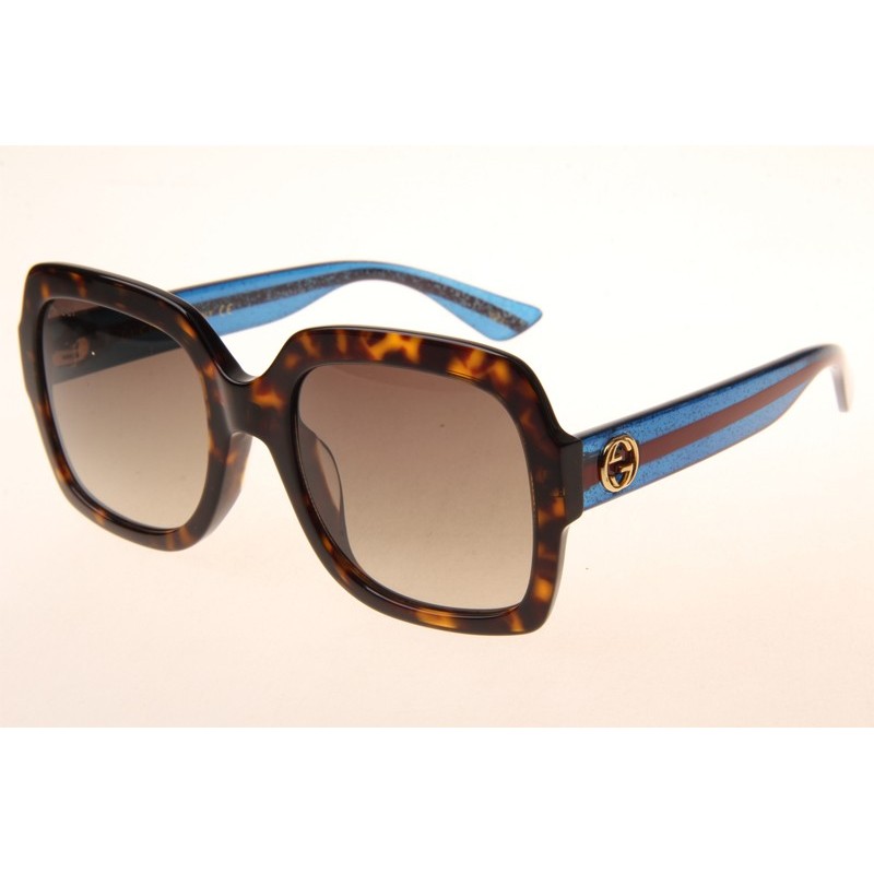 Gucci GG0036S Sunglasses In Tortoise Gradient Brown