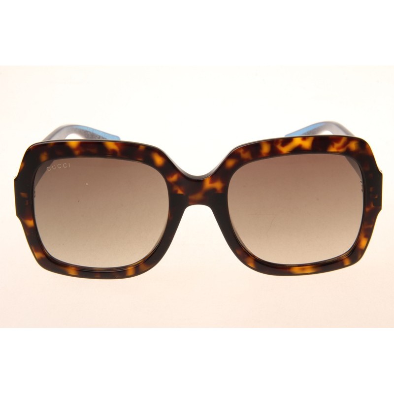 Gucci GG0036S Sunglasses In Tortoise Gradient Brown