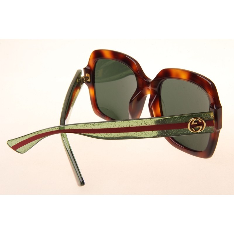 Gucci GG0036S Sunglasses In Tortoise Green