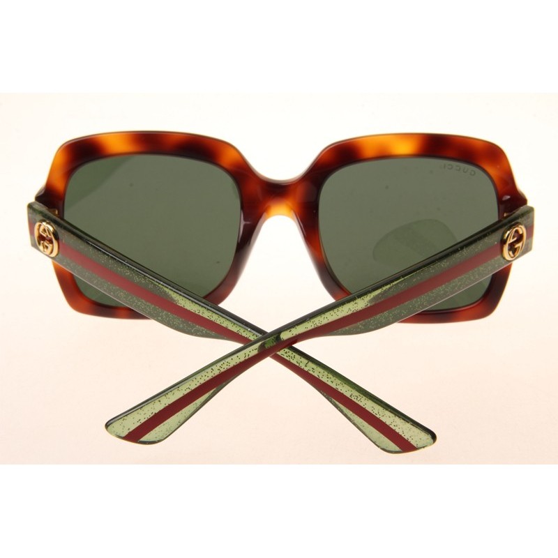 Gucci GG0036S Sunglasses In Tortoise Green