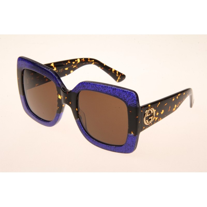 Gucci GG0083S Sunglasses In Blue Tortoise