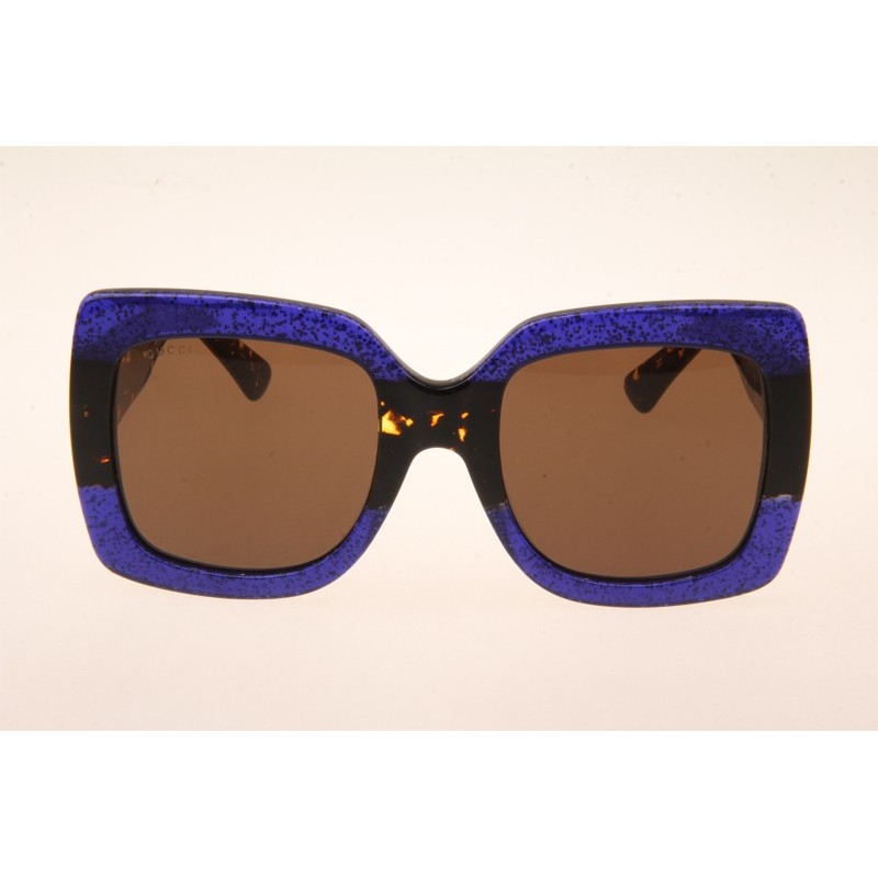 Gucci GG0083S Sunglasses In Blue Tortoise