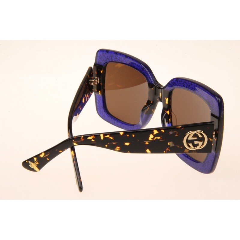 Gucci GG0083S Sunglasses In Blue Tortoise