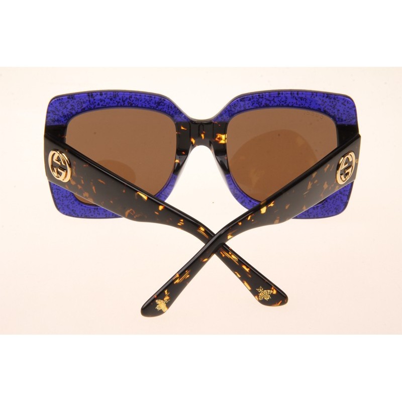 Gucci GG0083S Sunglasses In Blue Tortoise