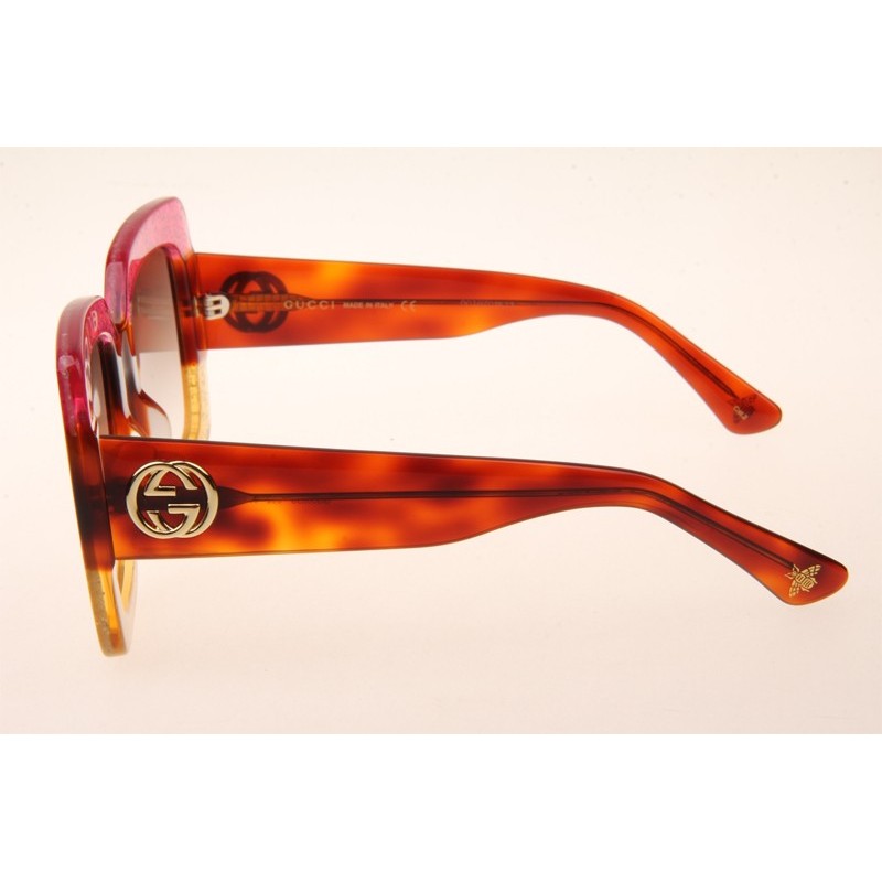 Gucci GG0083S Sunglasses In Pink Brown