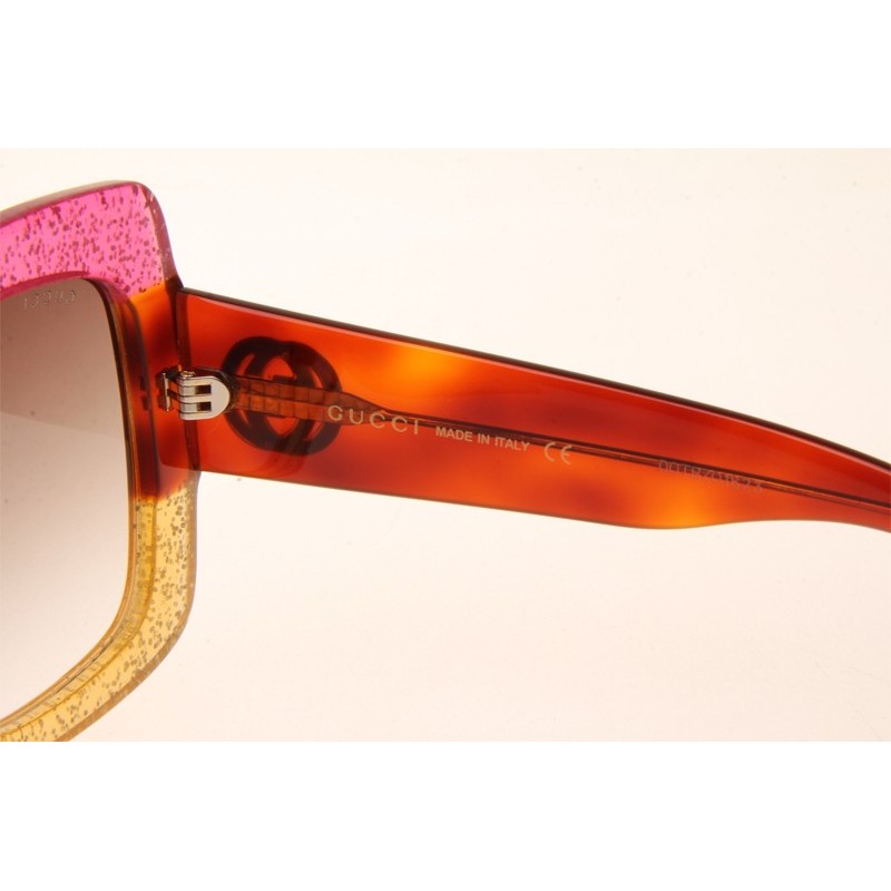 Gucci GG0083S Sunglasses In Pink Brown