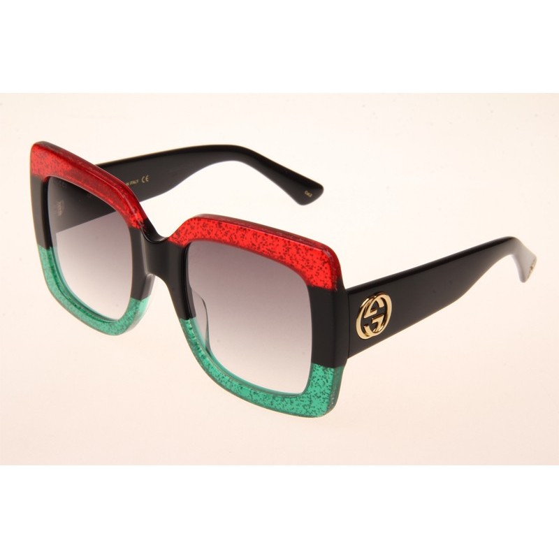 Gucci GG0083S Sunglasses In Red Black Green