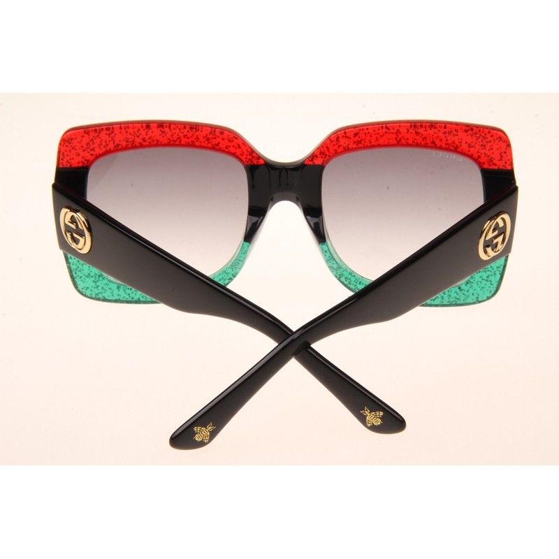 Gucci GG0083S Sunglasses In Red Black Green