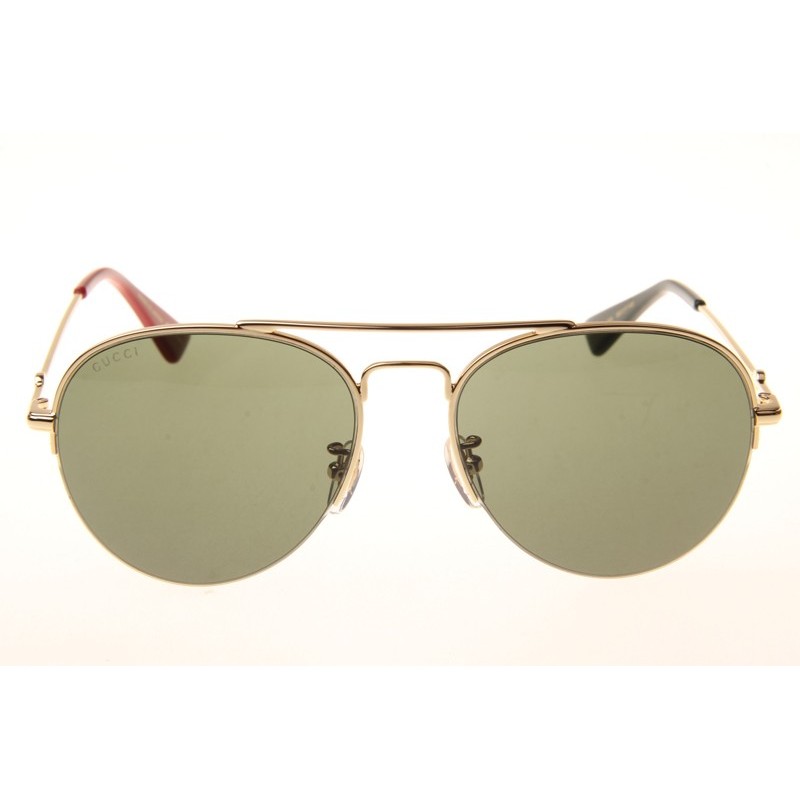 Gucci GG0107S Sunglasses In Gold Green