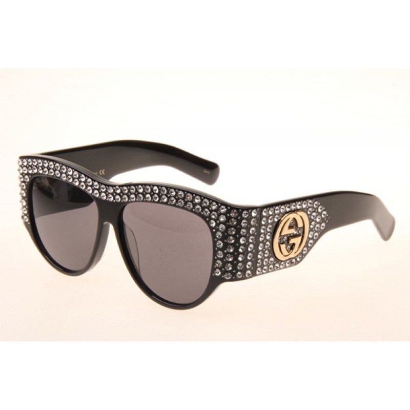 Gucci GG0144S Sunglasses In Black Grey