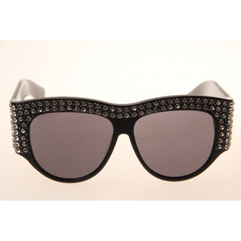 Gucci GG0144S Sunglasses In Black Grey