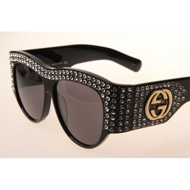 Gucci GG0144S Sunglasses In Black Grey