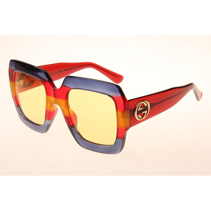 Gucci GG0178S Sunglasses In Blue Red