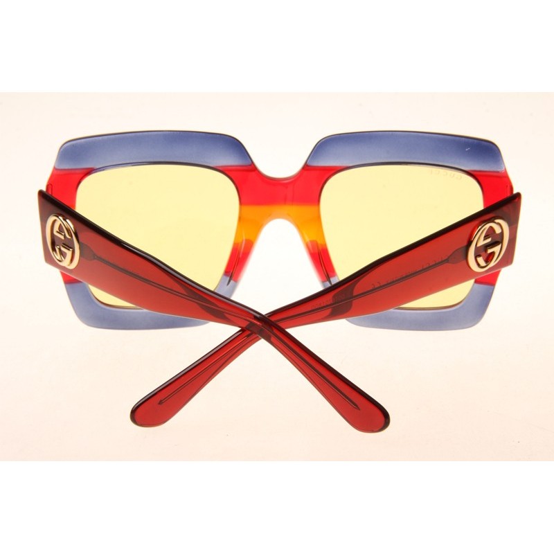 Gucci GG0178S Sunglasses In Blue Red