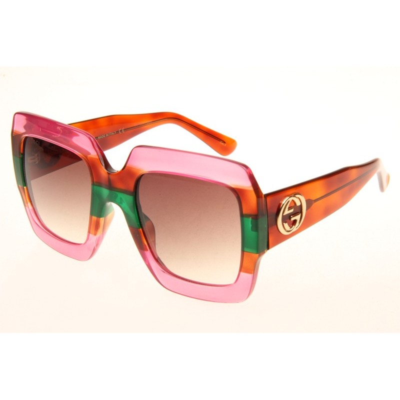 Gucci GG0178S Sunglasses In Pink Tortoise