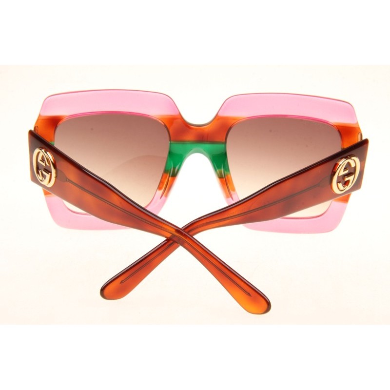 Gucci GG0178S Sunglasses In Pink Tortoise