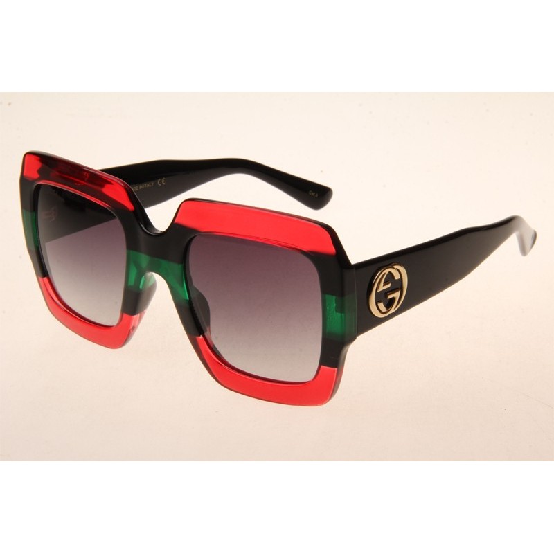 Gucci GG0178S Sunglasses In Red Green Black