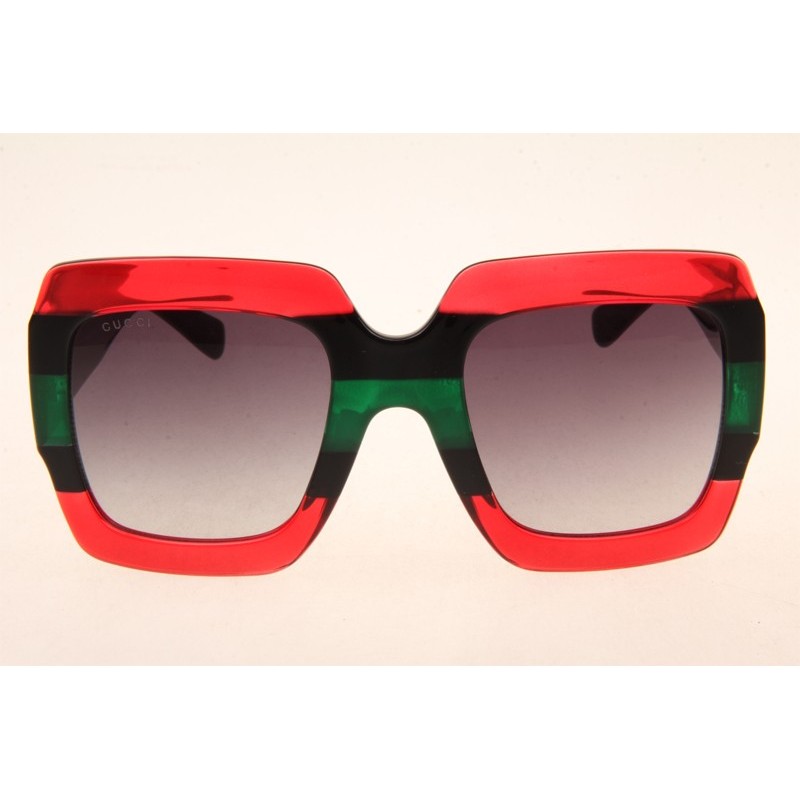 Gucci GG0178S Sunglasses In Red Green Black