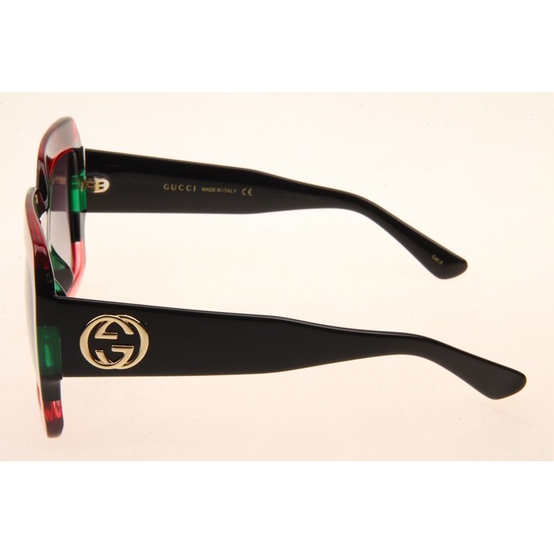 Gucci GG0178S Sunglasses In Red Green Black