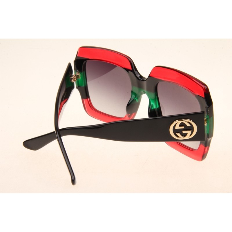 Gucci GG0178S Sunglasses In Red Green Black