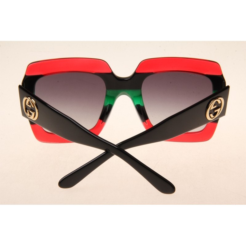 Gucci GG0178S Sunglasses In Red Green Black