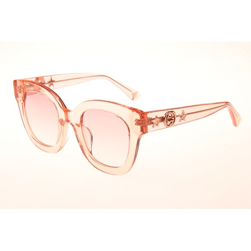 Gucci GG0208S Sunglasses In Transparent Pink
