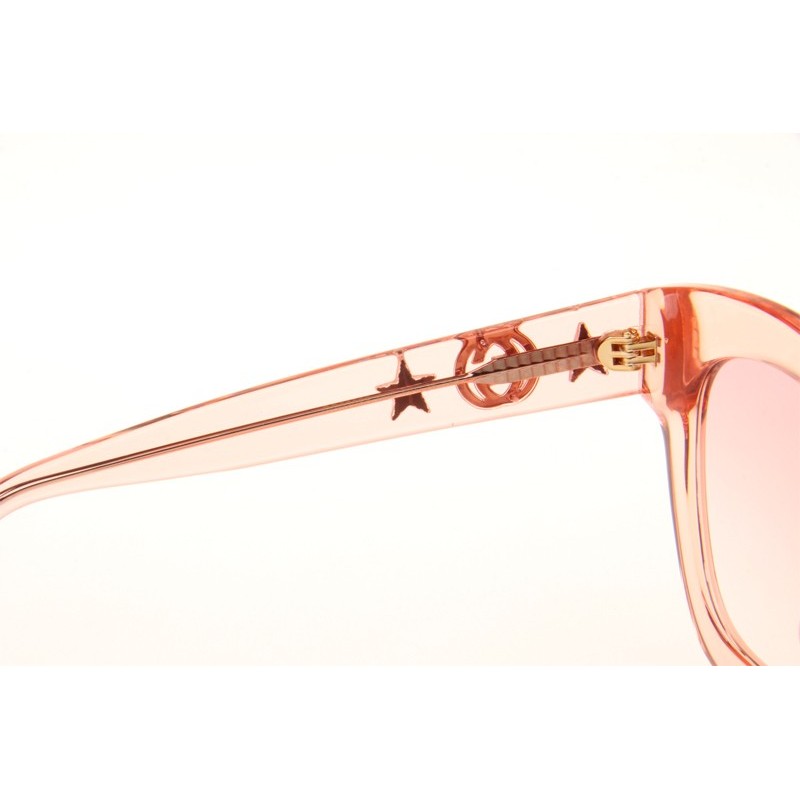 Gucci GG0208S Sunglasses In Transparent Pink