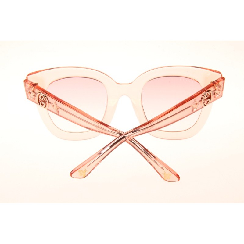 Gucci GG0208S Sunglasses In Transparent Pink