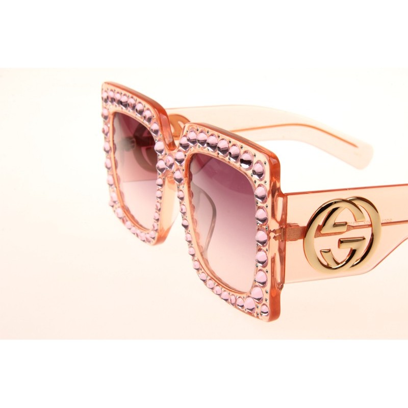 Gucci GG0145S Sunglasses In Pink