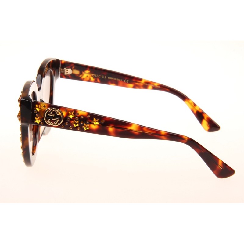 Gucci GG0116S Sunglasses In Tortoise Gradient Brown