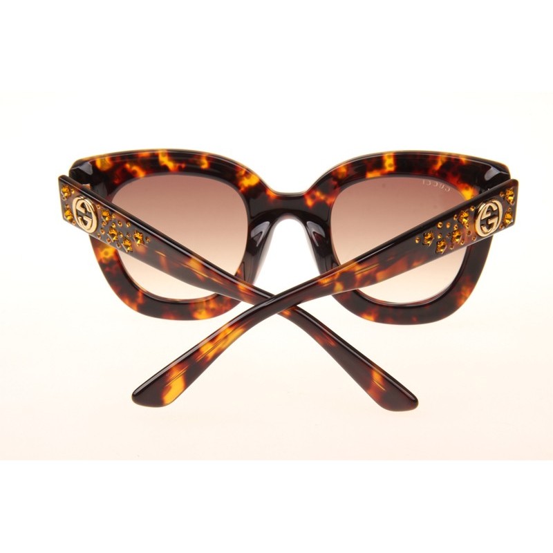 Gucci GG0116S Sunglasses In Tortoise Gradient Brown
