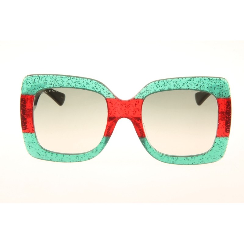 Gucci GG0102S Sunglasses In Green Red Green