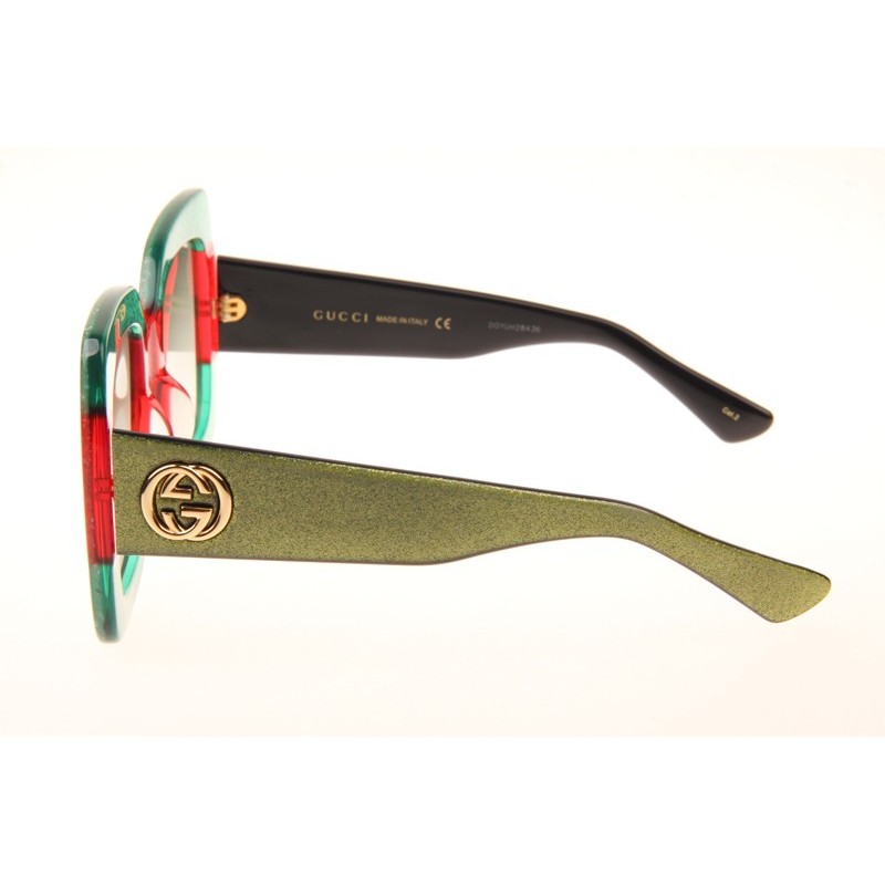 Gucci GG0102S Sunglasses In Green Red Green