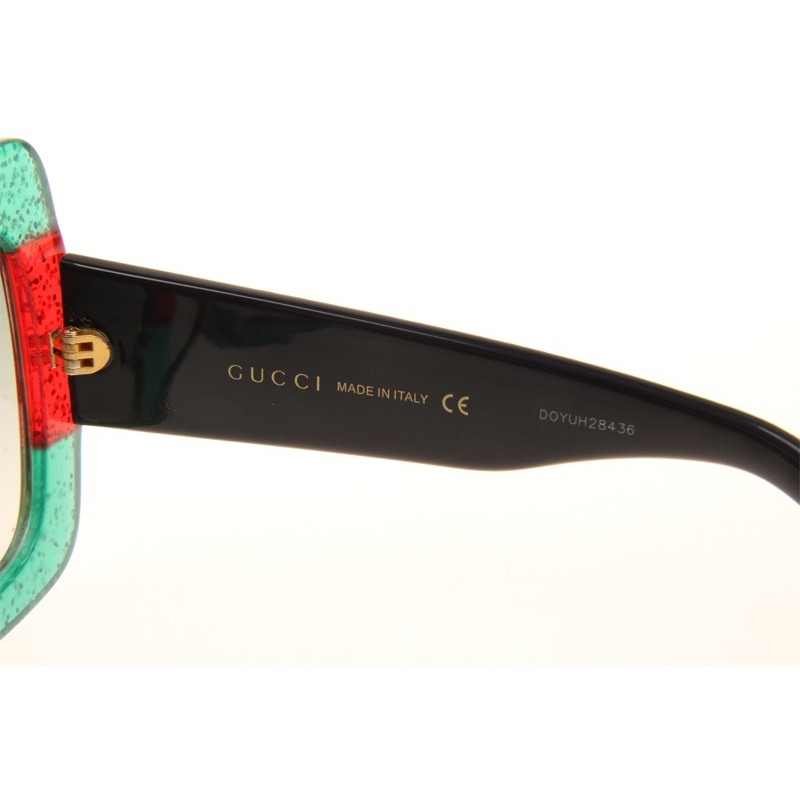 Gucci GG0102S Sunglasses In Green Red Green