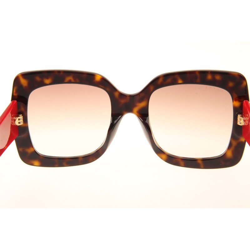 Gucci GG0102S Sunglasses In Tortoise Red