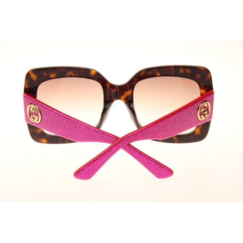 Gucci GG0102S Sunglasses In Tortoise Red