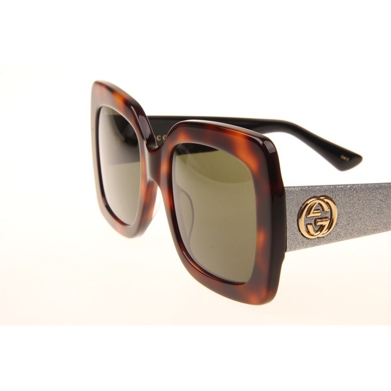 Gucci GG0102S Sunglasses In Tortoise Silver