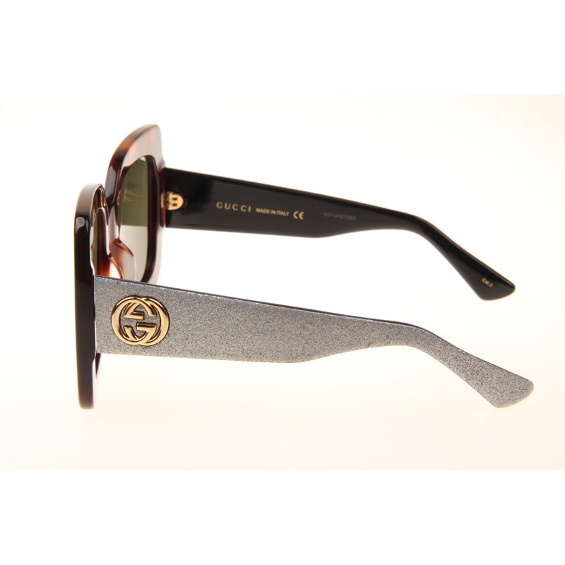 Gucci GG0102S Sunglasses In Tortoise Silver