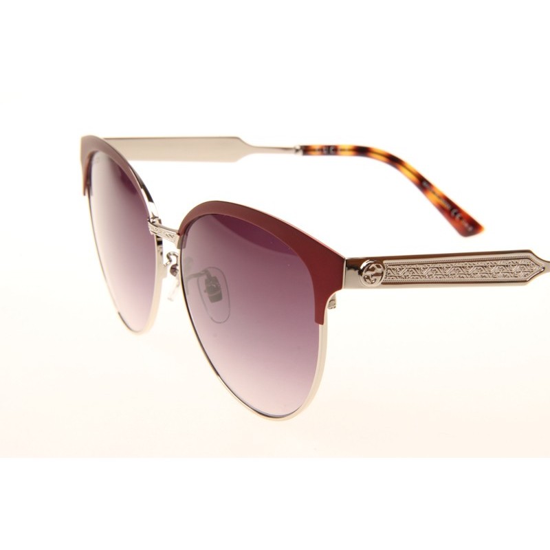 Gucci GG0074SK Sunglasses In Red Silver