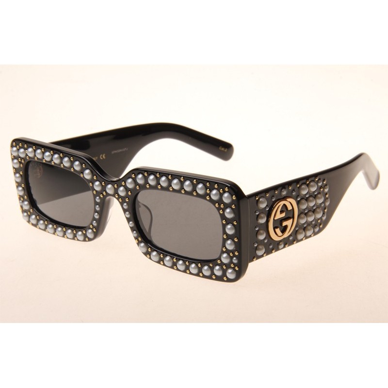 Gucci GG0146S Sunglasses In Black Grey