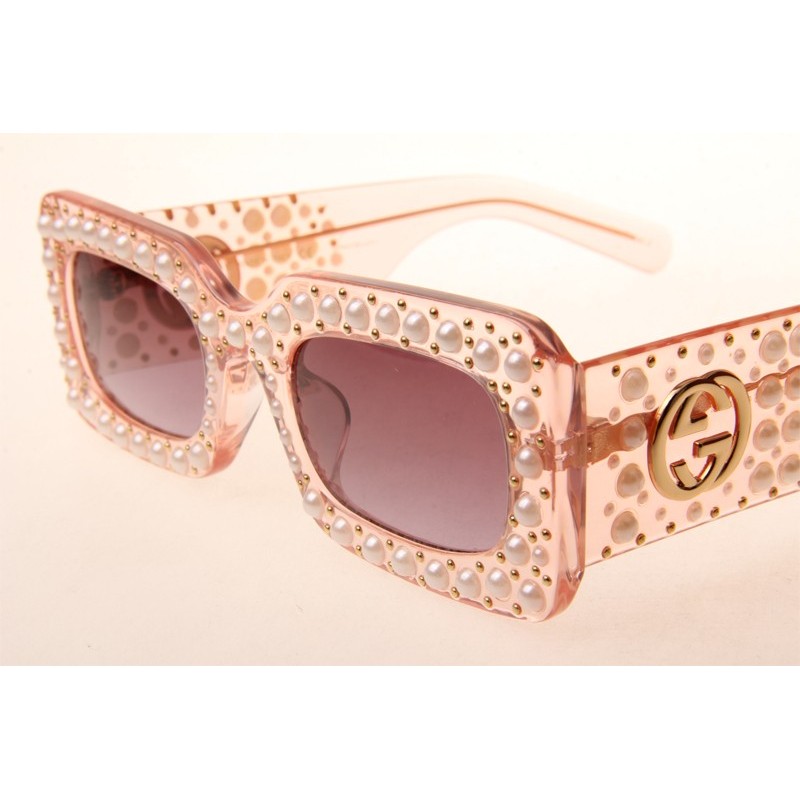 Gucci GG0146S Sunglasses In Pink