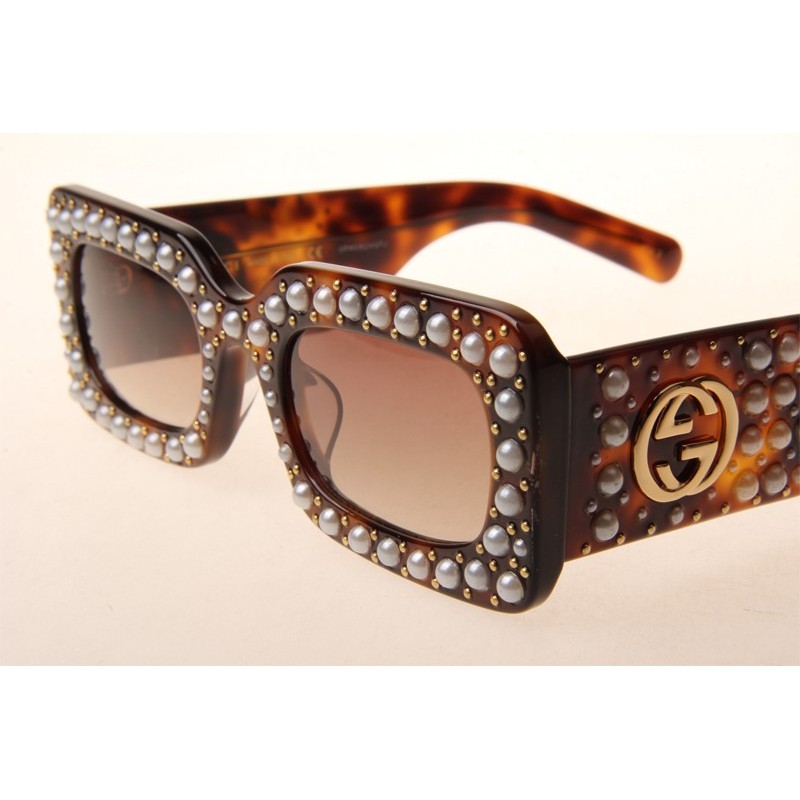 Gucci GG0146S Sunglasses In Tortoise