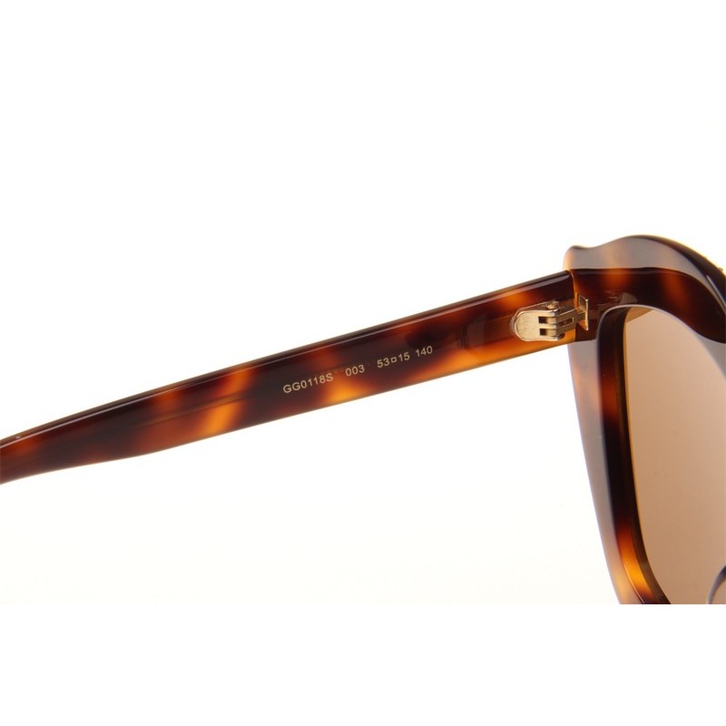 Gucci GG0118S Sunglasses In Tortoise